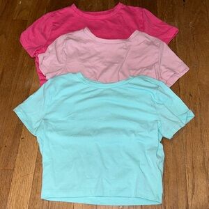 3 baby tee crop tops